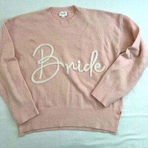 Le Lis Pink "Bride" Crewneck Sweater